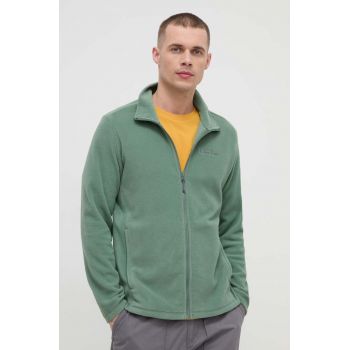 Jack Wolfskin hanorac Taunus culoarea verde, neted