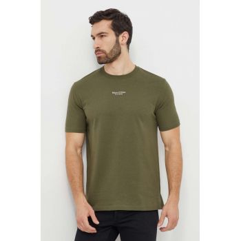 Marc O'Polo tricou din bumbac barbati, culoarea verde, cu imprimeu