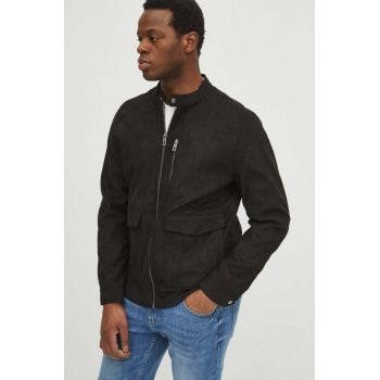 Medicine geaca bomber barbati, culoarea negru, de tranzitie