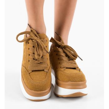 Sneakers dama Uggety Camel