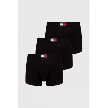 Tommy Jeans boxeri 3-pack bărbați, culoarea negru UM0UM03156