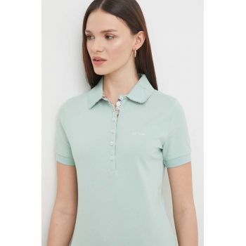 Barbour tricou polo femei, culoarea verde