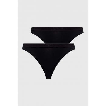 Emporio Armani Underwear chiloti brazilieni 2-pack culoarea negru ieftini