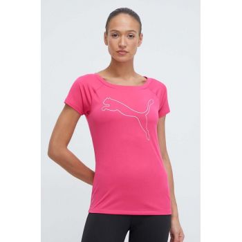 Puma tricou de antrenament Favorite culoarea roz 522420