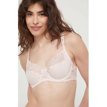 Chantelle sutien culoarea roz, dantela, neted