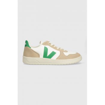 Veja sneakers din piele V-10 culoarea: alb VX0503146A