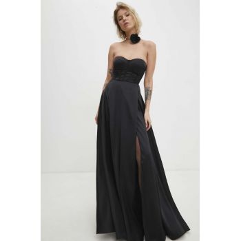 Answear Lab rochie culoarea negru, maxi, evazati