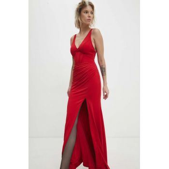 Answear Lab rochie culoarea rosu, maxi, evazati