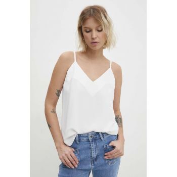 Answear Lab top femei, culoarea alb