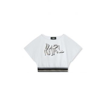 Karl Lagerfeld tricou copii culoarea alb