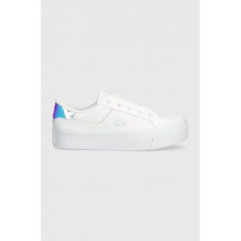 Lacoste sneakers Ziane Platform Leather culoarea alb, 47CFA0004