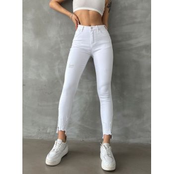 Blugi skinny cu fermoar