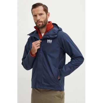 Helly Hansen geaca barbati, culoarea albastru marin, de tranzitie