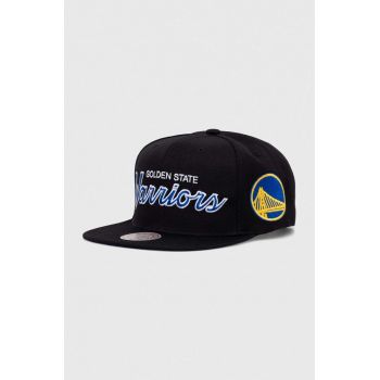 Mitchell&Ness șapcă din amestec de lână NBA GOLDEN STATE WARRIORS culoarea negru, cu imprimeu