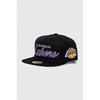 Mitchell&Ness șapcă din amestec de lână NBA LOS ANGELES LAKERS culoarea negru, cu imprimeu