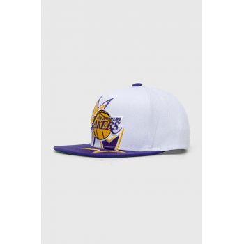 Mitchell&Ness sapca NBA LOS ANGELES LAKERS culoarea alb, cu imprimeu