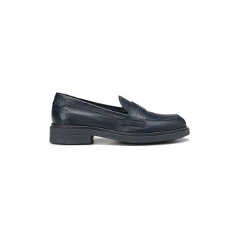 Pantofi loafer de piele cu varf rotund