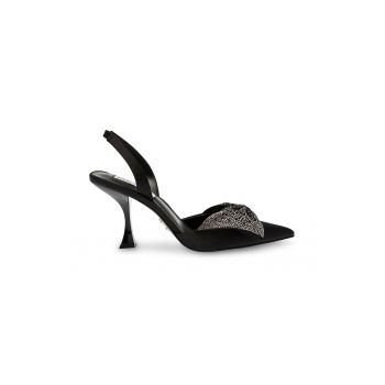 Pantofi slingback cu strasuri