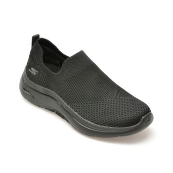 Pantofi sport SKECHERS negri, GO WALK ARCH FIT 2.0, din material textil