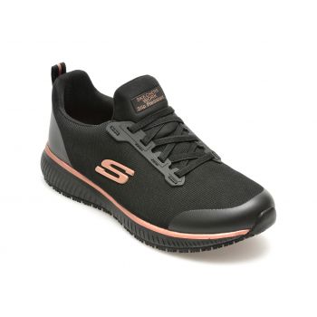 Pantofi sport SKECHERS negri, SQUAD SR, din material textil