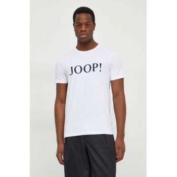 Joop! tricou din bumbac barbati, culoarea alb, cu imprimeu