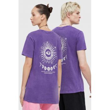 Kaotiko tricou din bumbac culoarea violet, cu imprimeu