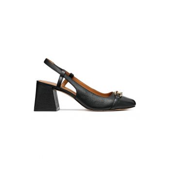 Pantofi slingback din piele cu toc masiv Coronilla