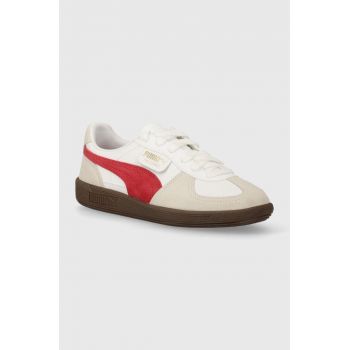 Puma sneakers din piele Palermo culoarea alb, 396464