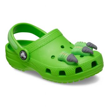 Saboti Crocs Classic Toddler I AM Dinosaur Clog Verde - Green Slime