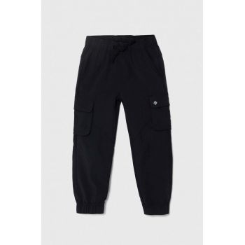 Abercrombie & Fitch pantaloni de trening pentru copii culoarea negru, cu imprimeu