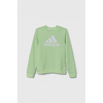 adidas bluza copii culoarea verde, cu imprimeu