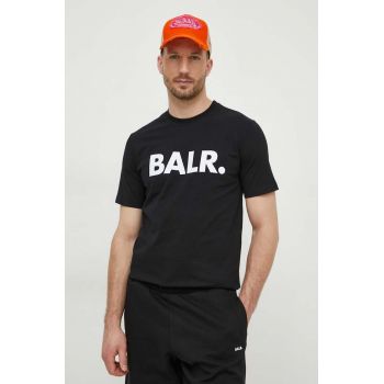 BALR. tricou din bumbac barbati, culoarea negru, cu imprimeu