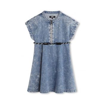 Dkny rochie din denim pentru copii mini, evazati ieftina