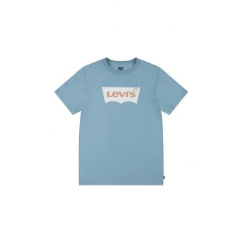 Levi's tricou de bumbac pentru copii culoarea turcoaz, cu imprimeu