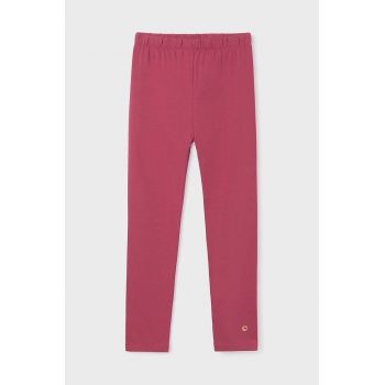 Mayoral leggins copii culoarea bordo, neted