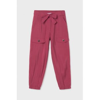 Mayoral pantaloni copii culoarea bordo, neted