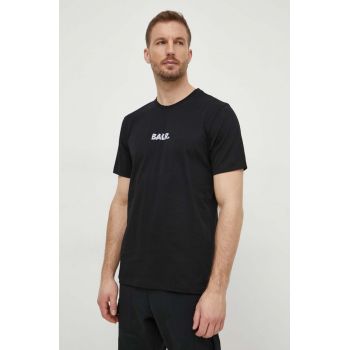 BALR. tricou din bumbac barbati, culoarea negru, cu imprimeu