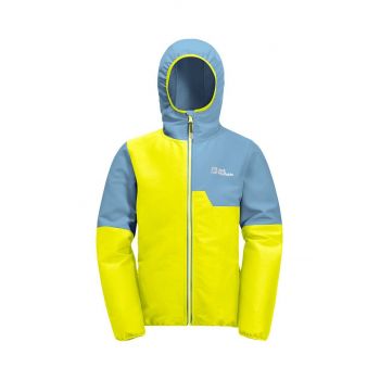 Jack Wolfskin geaca de ploaie copii TURBULENCE culoarea galben