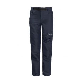 Jack Wolfskin pantaloni de ploaie pentru copii ACTIVE ZIP OFF culoarea albastru marin