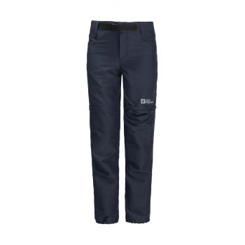 Jack Wolfskin pantaloni de ploaie pentru copii ACTIVE ZIP OFF culoarea albastru marin