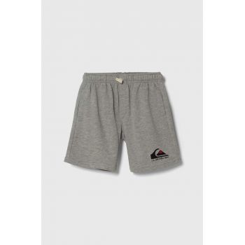 Quiksilver pantaloni scurti copii EASY DAY culoarea gri, melanj