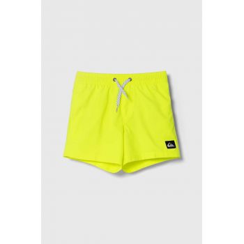 Quiksilver pantaloni scurti de baie copii SOLID YTH 14 culoarea galben ieftini