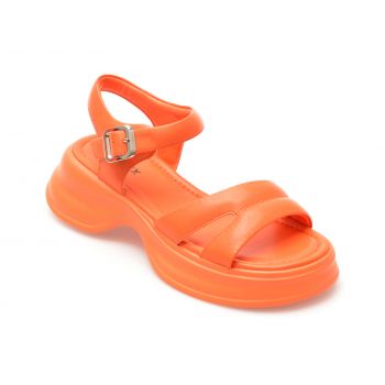Sandale casual GRYXX portocalii, LX637, din piele naturala ieftina