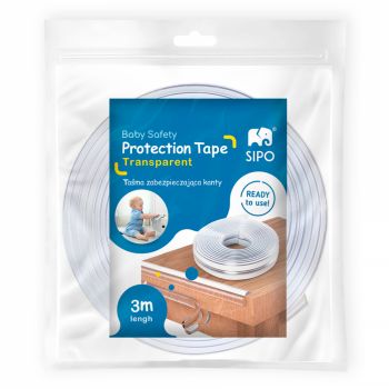 Banda protectie Sipo Baby Safety pentru muchii si margini cu adeziv transparent 3 metri