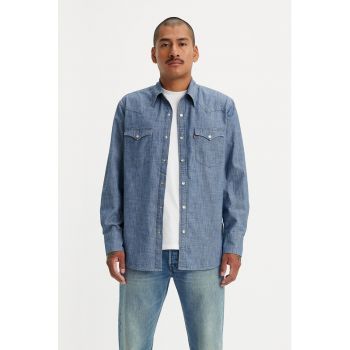 Camasa de denim cu buzunare pe piept Barstow