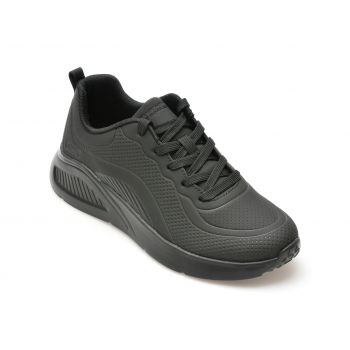 Pantofi sport SKECHERS negri, BOBS BUNO, din piele ecologica