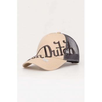 Von Dutch sapca culoarea bej, modelator