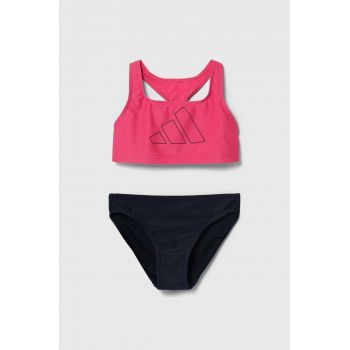 adidas Performance costum de baie pentru copii din două piese culoarea roz