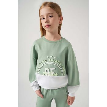 Mayoral bluza copii culoarea verde, cu imprimeu