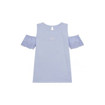 GUESS - Tricou de bumbac cu decupaje pe umeri